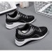 Women's Sneakers Plus Size Platform Sneakers Outdoor Solid Color Summer Flat Heel Round Toe Fashion Sporty Casual Walking PU Lace-up Black Pink Gray