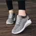 Women's Sneakers Plus Size Platform Sneakers Outdoor Solid Color Summer Flat Heel Round Toe Fashion Sporty Casual Walking PU Lace-up Black Pink Gray