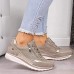 Women's Sneakers Plus Size Height Increasing Shoes Platform Sneakers Outdoor Daily Color Block Summer Platform Wedge Heel Round Toe Fashion Sporty Casual Walking Faux Leather Lace-up Dark Grey Blue