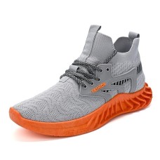 Men's Sneakers Flyknit Shoes Running Walking Sporty Casual Outdoor Daily Tissage Volant Breathable Lace-up Black Blue Grey Color Block Summer Spring