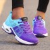 Women's Sneakers Plus Size Flyknit Shoes Platform Sneakers Outdoor Work Daily Flat Heel Round Toe Vacation Fashion Casual Running Hiking Tissage Volant Lace-up Black Pink Purple