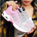 Women's Sneakers Plus Size Flyknit Shoes Platform Sneakers Outdoor Work Daily Flat Heel Round Toe Vacation Fashion Casual Running Hiking Tissage Volant Lace-up Black Pink Purple