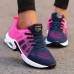 Women's Sneakers Plus Size Flyknit Shoes Platform Sneakers Outdoor Work Daily Flat Heel Round Toe Vacation Fashion Casual Running Hiking Tissage Volant Lace-up Black Pink Purple