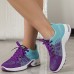 Women's Sneakers Plus Size Flyknit Shoes Platform Sneakers Outdoor Work Daily Flat Heel Round Toe Vacation Fashion Casual Running Hiking Tissage Volant Lace-up Black Pink Purple