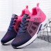 Women's Sneakers Plus Size Flyknit Shoes Platform Sneakers Outdoor Work Daily Flat Heel Round Toe Vacation Fashion Casual Running Hiking Tissage Volant Lace-up Black Pink Purple