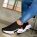 Women's Sneakers Slip-Ons Plus Size Slip-on Sneakers White Shoes Daily Solid Color Low Heel Round Toe Sporty Casual Running Mesh Loafer Black White Red