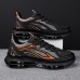 Men's Sneakers Comfort Shoes Running Walking Sporty Athletic PU Lace-up Black and White White / Silver Orange / Black Fall