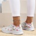 Women's Sneakers Flats Slip-Ons Plus Size Flyknit Shoes Outdoor Daily Solid Color Summer Rhinestone Flat Heel Round Toe Casual Comfort Minimalism Walking Tissage Volant Loafer White & Red White Yellow