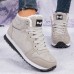 Women's Sneakers Boots Snow Boots Plus Size Comfort Shoes Outdoor Work Daily Solid Color Winter Flat Heel Round Toe Fashion Sporty Classic Running Walking Faux Suede Lace-up Black Blue Light Grey