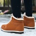 Women's Sneakers Boots Snow Boots Plus Size Comfort Shoes Outdoor Work Daily Solid Color Winter Flat Heel Round Toe Fashion Sporty Classic Running Walking Faux Suede Lace-up Black Blue Light Grey