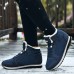 Women's Sneakers Boots Snow Boots Plus Size Comfort Shoes Outdoor Work Daily Solid Color Winter Flat Heel Round Toe Fashion Sporty Classic Running Walking Faux Suede Lace-up Black Blue Light Grey