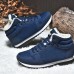 Women's Sneakers Boots Snow Boots Plus Size Comfort Shoes Outdoor Work Daily Solid Color Winter Flat Heel Round Toe Fashion Sporty Classic Running Walking Faux Suede Lace-up Black Blue Light Grey