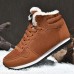 Women's Sneakers Boots Snow Boots Plus Size Comfort Shoes Outdoor Work Daily Solid Color Winter Flat Heel Round Toe Fashion Sporty Classic Running Walking Faux Suede Lace-up Black Blue Light Grey