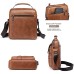 WEIXIER Crossbody Bag Men's Shoulder Bag Vintage Leather Vertical Hand Business Men's Casual Leather Bag Satchel Bag For Men