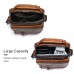 WEIXIER Crossbody Bag Men's Shoulder Bag Vintage Leather Vertical Hand Business Men's Casual Leather Bag Satchel Bag For Men