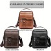 WEIXIER Crossbody Bag Men's Shoulder Bag Vintage Leather Vertical Hand Business Men's Casual Leather Bag Satchel Bag For Men