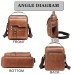 WEIXIER Crossbody Bag Men's Shoulder Bag Vintage Leather Vertical Hand Business Men's Casual Leather Bag Satchel Bag For Men