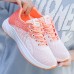 Women's Sneakers Slip-Ons Flyknit Shoes Soft Shoes Comfort Shoes Outdoor Daily Solid Color Flat Heel Round Toe Sporty Casual Minimalism Running Tissage Volant Lace-up Black Pink Orange