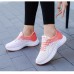 Women's Sneakers Slip-Ons Flyknit Shoes Soft Shoes Comfort Shoes Outdoor Daily Solid Color Flat Heel Round Toe Sporty Casual Minimalism Running Tissage Volant Lace-up Black Pink Orange