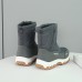 Women's Sneakers Boots Snow Boots Winter Boots Outdoor Daily Solid Color Fleece Lined Mid Calf Boots Winter Hidden Heel Round Toe Basic Plush Casual Faux Leather Loafer Black Gray