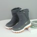 Women's Sneakers Boots Snow Boots Winter Boots Outdoor Daily Solid Color Fleece Lined Mid Calf Boots Winter Hidden Heel Round Toe Basic Plush Casual Faux Leather Loafer Black Gray