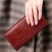 Women's Wallet Coin Purse Nappa Leather Cowhide Daily Zipper Solid Color Black Red Blue