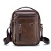 Men's Unisex Messenger Bag Sling Shoulder Bag Crossbody Bag Nappa Leather Cowhide Formal Outdoor Daily Zipper Vintage Fashion Dark Brown Black Brown