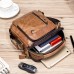 Men's Unisex Messenger Bag Sling Shoulder Bag Crossbody Bag Nappa Leather Cowhide Formal Outdoor Daily Zipper Vintage Fashion Dark Brown Black Brown