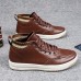 Men's Sneakers Sweater Boots Fur Lined Walking Casual Daily PU Warm Loafer Black Brown Fall Winter and Toe Separators