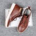 Men's Sneakers Sweater Boots Fur Lined Walking Casual Daily PU Warm Loafer Black Brown Fall Winter and Toe Separators