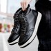 Men's Sneakers Sweater Boots Fur Lined Walking Casual Daily PU Warm Loafer Black Brown Fall Winter and Toe Separators