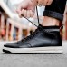 Men's Sneakers Sweater Boots Fur Lined Walking Casual Daily PU Warm Loafer Black Brown Fall Winter and Toe Separators