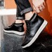 Men's Sneakers Sweater Boots Fur Lined Walking Casual Daily PU Warm Loafer Black Brown Fall Winter and Toe Separators