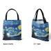 Women's Tote Shoulder Bag Canvas Tote Bag Canvas Shopping Daily Flower Print Large Capacity Foldable Durable Color Block Flower sunflower Starry Night Apricot blossom