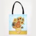 Women's Tote Shoulder Bag Canvas Tote Bag Canvas Shopping Daily Flower Print Large Capacity Foldable Durable Color Block Flower sunflower Starry Night Apricot blossom