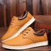 Men's Sneakers Dressy Sneakers Comfort Shoes Walking Sporty Casual Outdoor Daily Leather PU Breathable Comfortable Slip Resistant Lace-up Black Yellow Blue Summer Spring