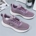 Women's Sneakers Plus Size Flyknit Shoes Platform Sneakers Outdoor Work Daily Flat Heel Round Toe Vacation Fashion Casual Running Hiking Tissage Volant Lace-up Black Pink Purple