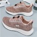 Women's Sneakers Plus Size Flyknit Shoes Platform Sneakers Outdoor Work Daily Flat Heel Round Toe Vacation Fashion Casual Running Hiking Tissage Volant Lace-up Black Pink Purple