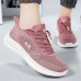 Women's Sneakers Plus Size Flyknit Shoes Platform Sneakers Outdoor Work Daily Flat Heel Round Toe Vacation Fashion Casual Running Hiking Tissage Volant Lace-up Black Pink Purple