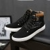 Men's Sneakers Skate Shoes High Top Sneakers Casual British Outdoor Daily Synthetics Lace-up Black / White Black Yellow Summer Spring Fall