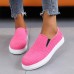 Women's Sneakers Flats Slip-Ons Plus Size Slip-on Sneakers Outdoor Daily Solid Color Summer Flat Heel Round Toe Elegant Fashion Comfort Suede Loafer Pink Blue Green