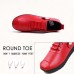 Women's Sneakers Flats Slip-Ons Plus Size Soft Shoes Comfort Shoes Christmas Daily Solid Color Winter Flat Heel Round Toe Elegant Casual Comfort Walking PU Lace-up Black Red