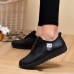 Women's Sneakers Flats Slip-Ons Plus Size Soft Shoes Comfort Shoes Christmas Daily Solid Color Winter Flat Heel Round Toe Elegant Casual Comfort Walking PU Lace-up Black Red