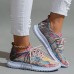 Women's Sneakers Animal Print Plus Size Flyknit Shoes Outdoor Color Block 3D Summer Winter Flat Heel Round Toe Closed Toe Fashion Sporty Casual Running Tissage Volant Lace-up Colorful Purple Orange