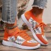 Women's Sneakers Animal Print Plus Size Flyknit Shoes Outdoor Color Block 3D Summer Winter Flat Heel Round Toe Closed Toe Fashion Sporty Casual Running Tissage Volant Lace-up Colorful Purple Orange