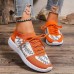 Women's Sneakers Animal Print Plus Size Flyknit Shoes Outdoor Color Block 3D Summer Winter Flat Heel Round Toe Closed Toe Fashion Sporty Casual Running Tissage Volant Lace-up Colorful Purple Orange