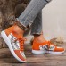 Women's Sneakers Animal Print Plus Size Flyknit Shoes Outdoor Color Block 3D Summer Winter Flat Heel Round Toe Closed Toe Fashion Sporty Casual Running Tissage Volant Lace-up Colorful Purple Orange