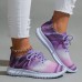 Women's Sneakers Animal Print Plus Size Flyknit Shoes Outdoor Color Block 3D Summer Winter Flat Heel Round Toe Closed Toe Fashion Sporty Casual Running Tissage Volant Lace-up Colorful Purple Orange