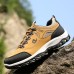 Men's Sneakers Hiking Shoes Walking Shoes Sporty Look Plus Size Casual Outdoor Daily PU Breathable Black Brown Grey Spring Fall