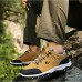 Men's Sneakers Hiking Shoes Walking Shoes Sporty Look Plus Size Casual Outdoor Daily PU Breathable Black Brown Grey Spring Fall